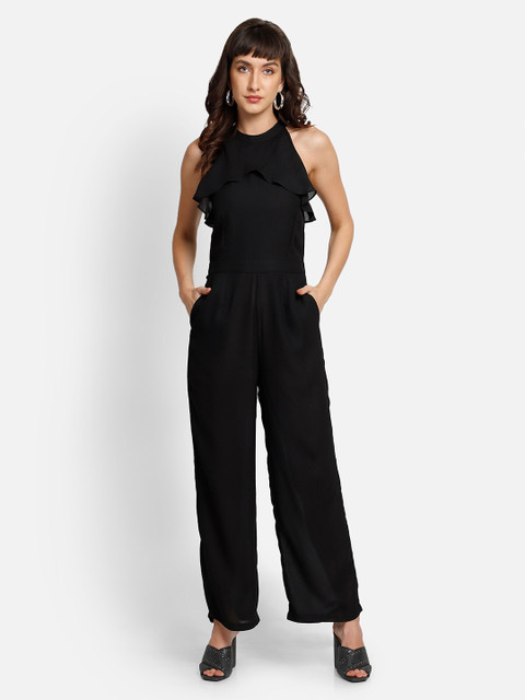 

YOU FOREVER Black Basic Jumpsuit