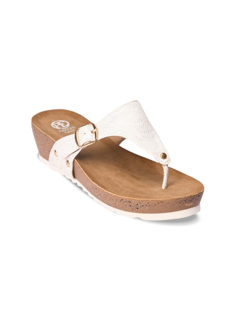 

Pavers England Women White Open Toe Flats