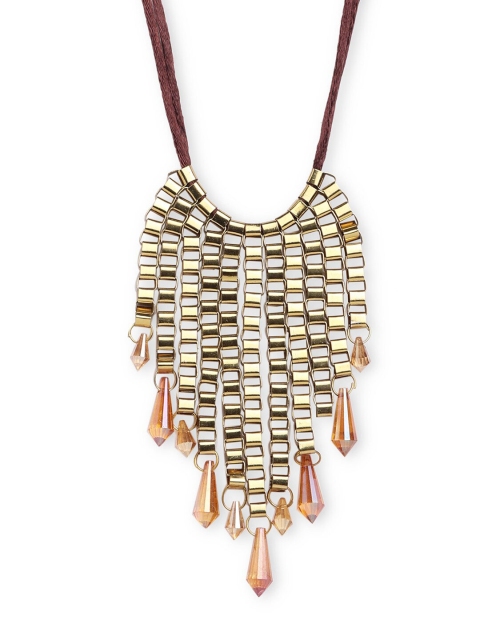 

Blisscovered Gold-Toned & Brown Necklace