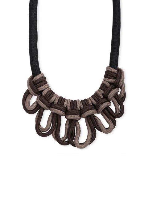

Blisscovered Brown & Grey Necklace