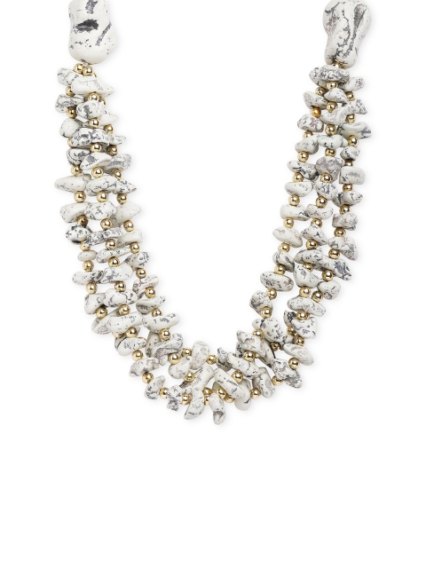 

Blisscovered White & Gold-Toned Necklace