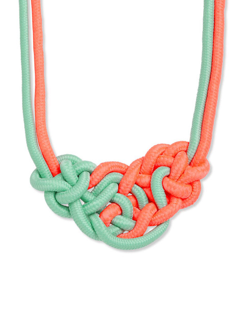 

Blisscovered Green & Orange Necklace