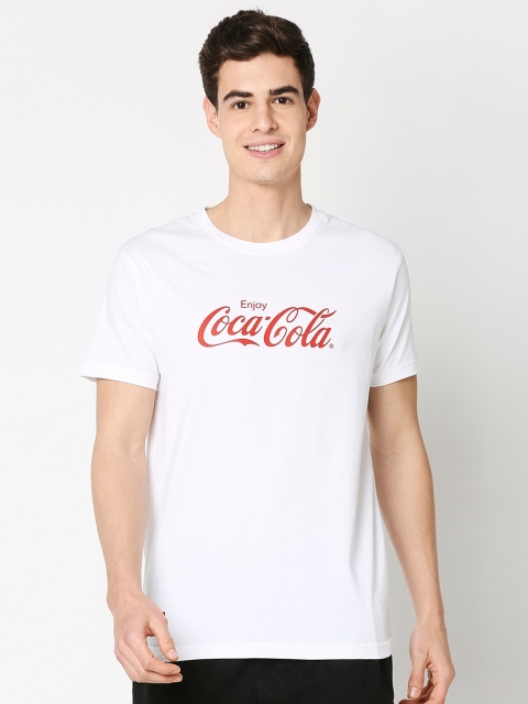 

Bewakoof Men White Typography Printed Applique T-shirt