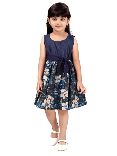 

Aarika Navy Blue Floral Dress