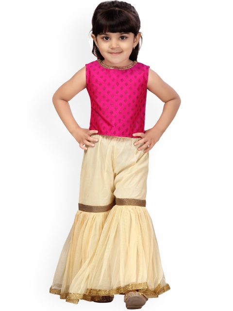 

Aarika Girls Pink Kurti with Sharara