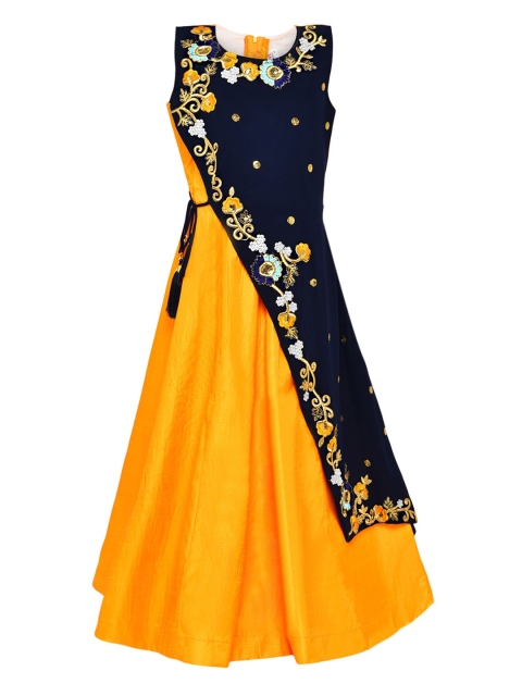 

Aarika Yellow Floral Maxi Dress