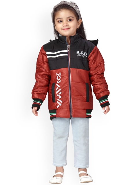 

Aarika Girls Black & Brown Water Resistant Padded Jacket