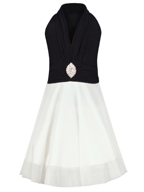 

Aarika Black Net A-Line Dress
