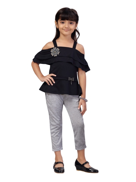 

Aarika Girls Navy Blue & Grey Top with Trousers