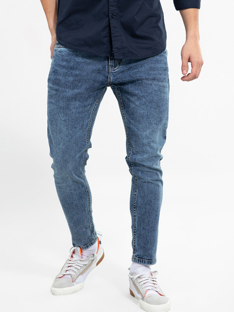 

Snitch Men Blue Skinny Fit Low Distress Stretchable Jeans