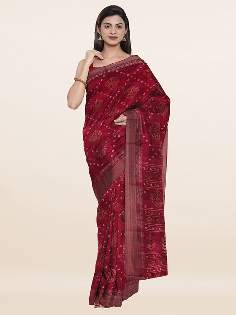 

Pothys Purple & White Woven Design Zari Saree