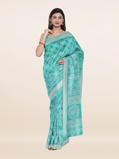 

Pothys Blue & White Saree