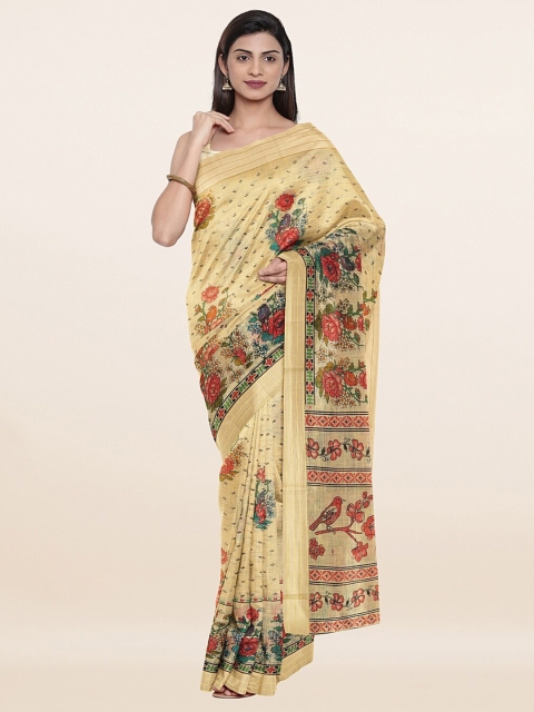 

Pothys Yellow & Red Floral Pure Cotton Saree