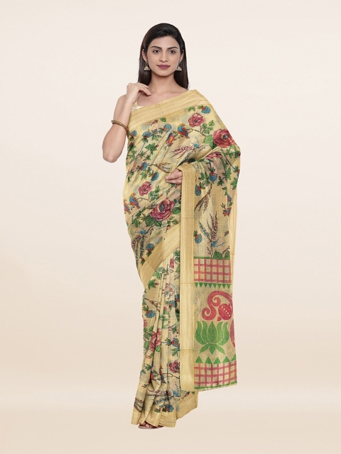 

Pothys Yellow & Red Floral Pure Cotton Saree