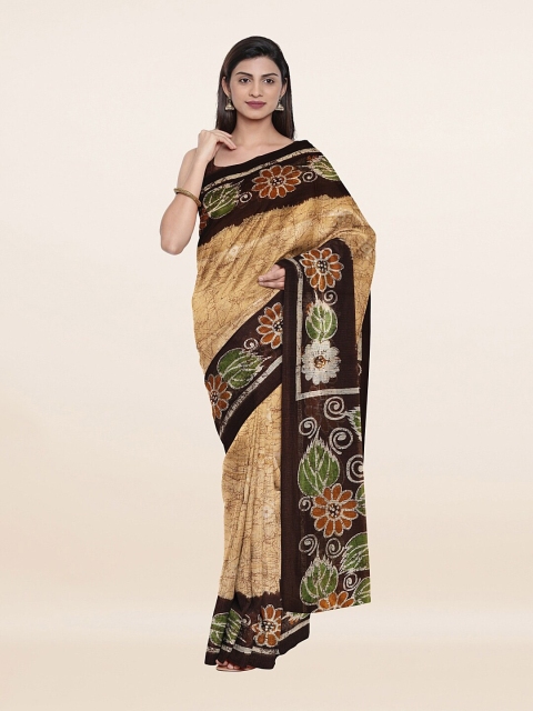 

Pothys Beige & Green Printed Saree