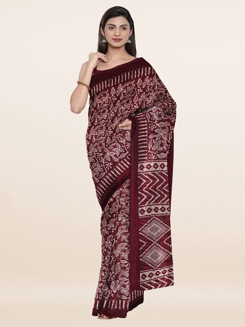 

Pothys Purple & White Woven Design Saree