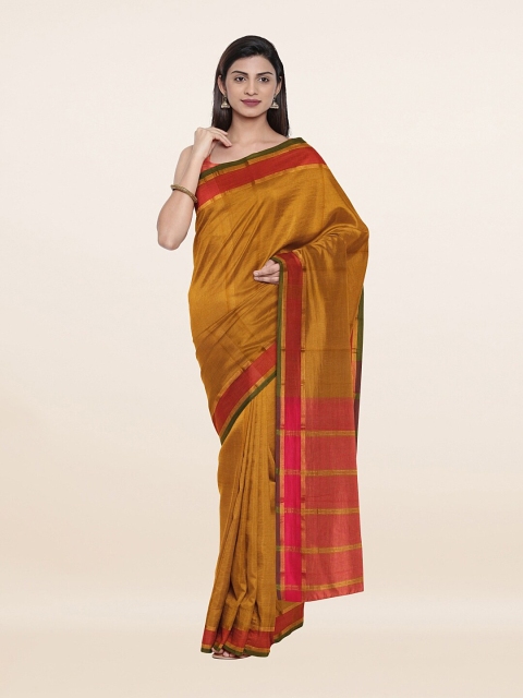 

Pothys Khaki & Red Pure Cotton Saree