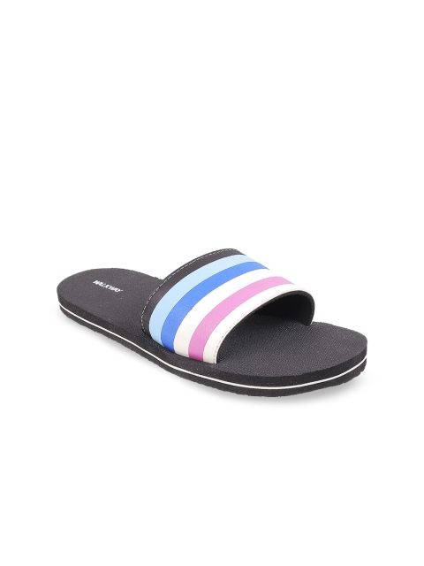 

WALKWAY by Metro Women Blue Striped Open Toe Flats