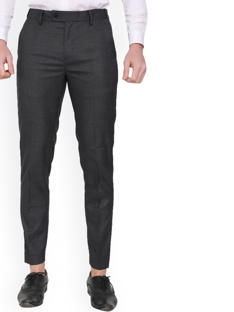 

AD & AV Men Black Classic Easy Wash Trousers
