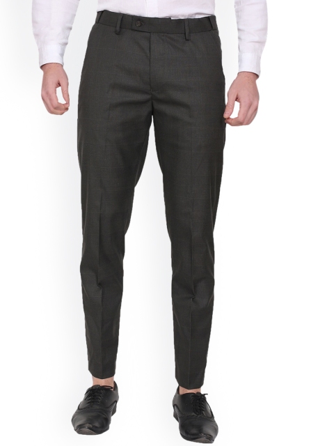 

AD & AV Men Olive Green Classic Easy Wash Trousers