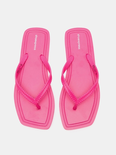 

shoexpress Women Pink Rubber Slip-On