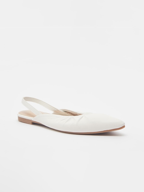 

shoexpress Women White Mules Flats