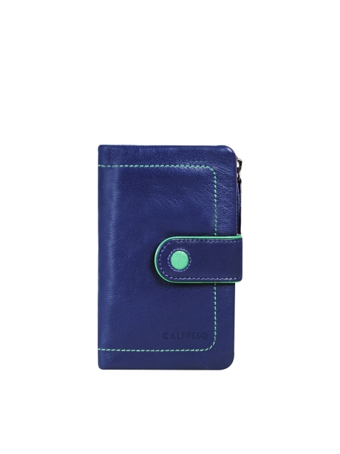 

CALFNERO Women Purple Leather Two Fold Wallet