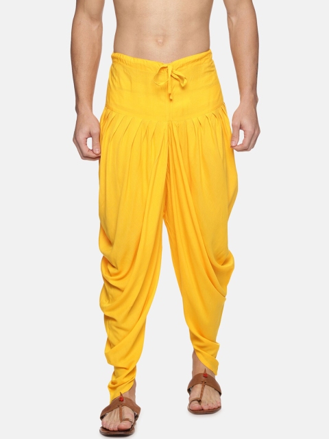

Sethukrishna Men Yellow Solid Dhoti Pants