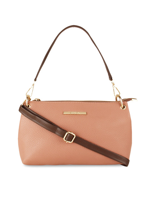 

Rocia Pink PU Structured Shoulder Bag with Applique