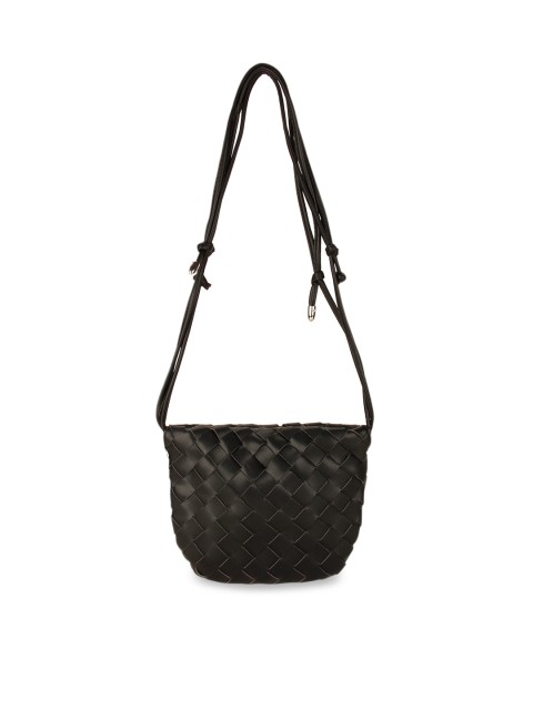 

Rocia Black PU Structured Sling Bag with Quilted