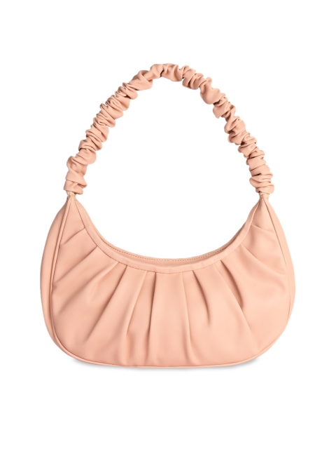 

Rocia Pink PU Half Moon Shoulder Bag with Fringed