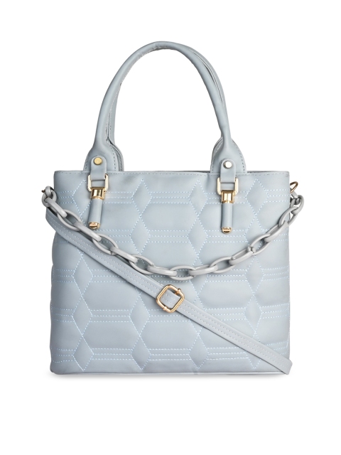 

Rocia Blue PU Structured Handheld Bag with Quilted