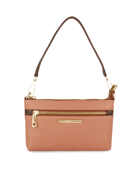 

Rocia Pink Textured PU Structured Shoulder Bag with Quilted
