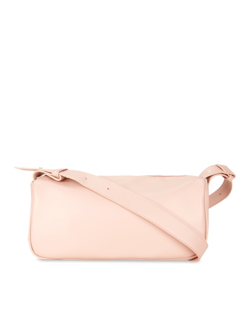

Rocia Pink Textured PU Structured Sling Bag with Quilted
