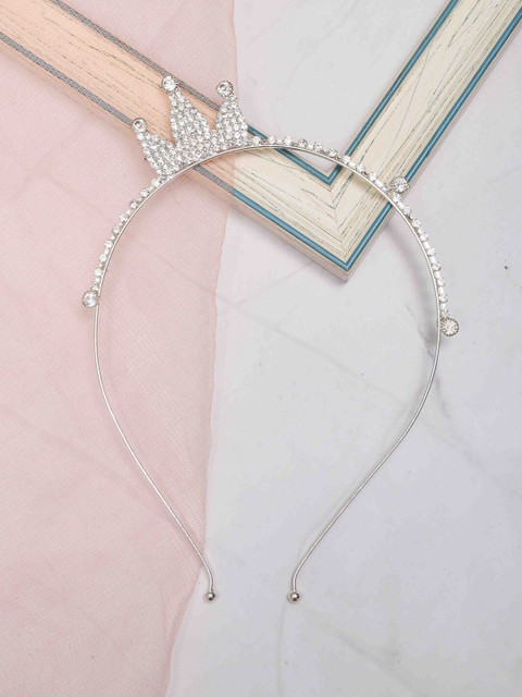 

POPLINS Kids-Girls Silver-Toned Embellished Tiara