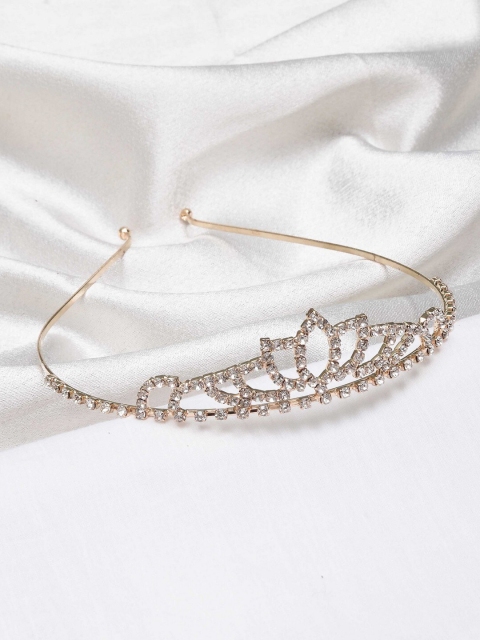 

POPLINS Unisex Kids Gold-Toned & Grey Embellished Tiara