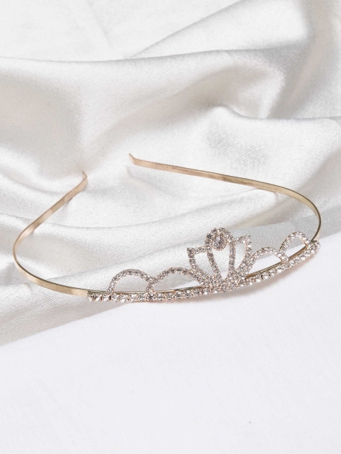 

POPLINS Kids Gold-Toned & White Embellished Tiara