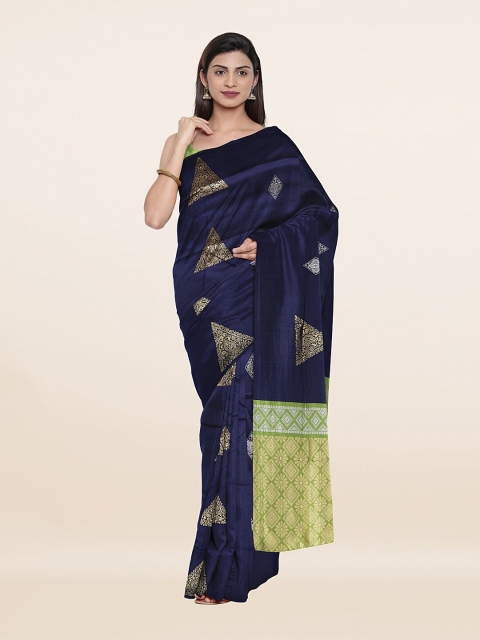 

Pothys Blue & Green Woven Design Art Silk Saree