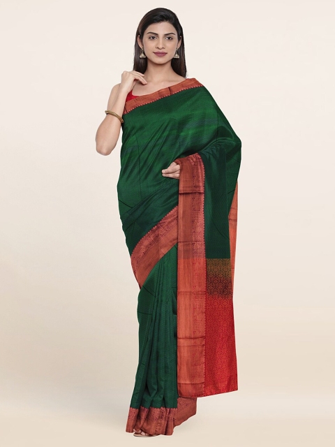 

Pothys Green & Brown Woven Design Zari Pure Silk Saree