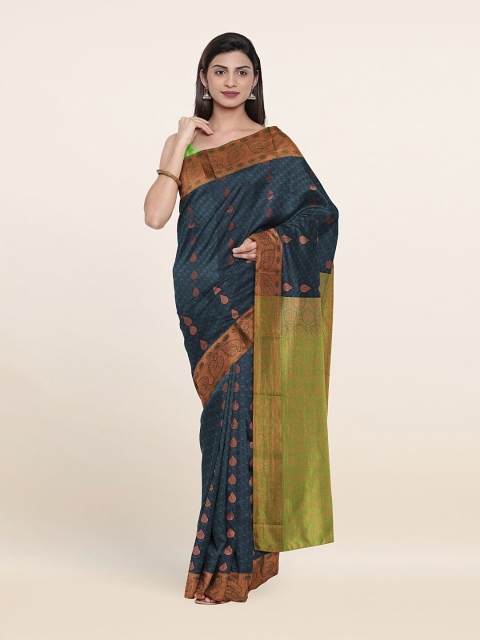 

Pothys Grey & Green Woven Design Silk Saree