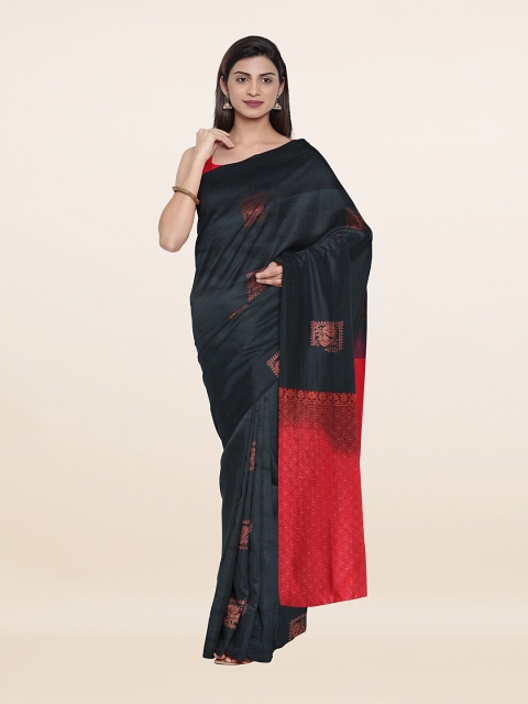 

Pothys Grey & Red Woven Design Zari Art Silk Saree