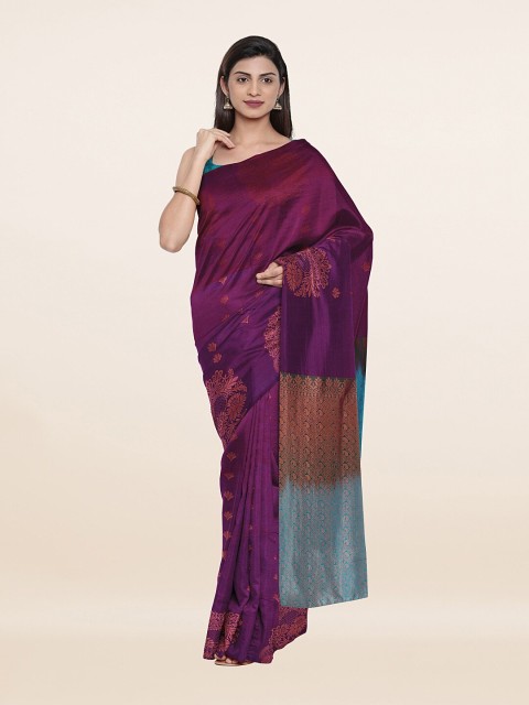 

Pothys Purple & Blue Woven Design Zari Art Silk Saree