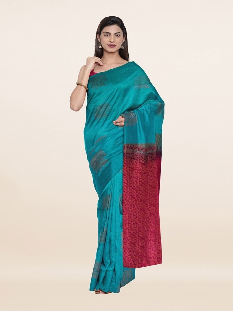 

Pothys Blue & Pink Ethnic Motifs Zari Art Silk Saree