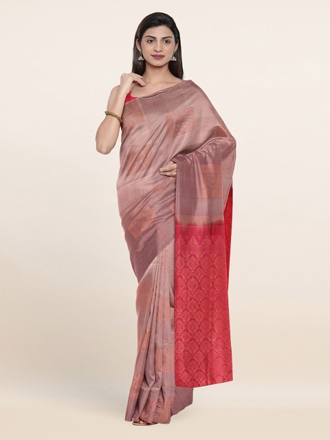 

Pothys Mauve & Magenta Floral Zari Art Silk Saree
