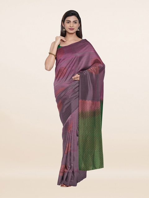 

Pothys Purple & Grey Ethnic Motifs Zari Art Silk Saree