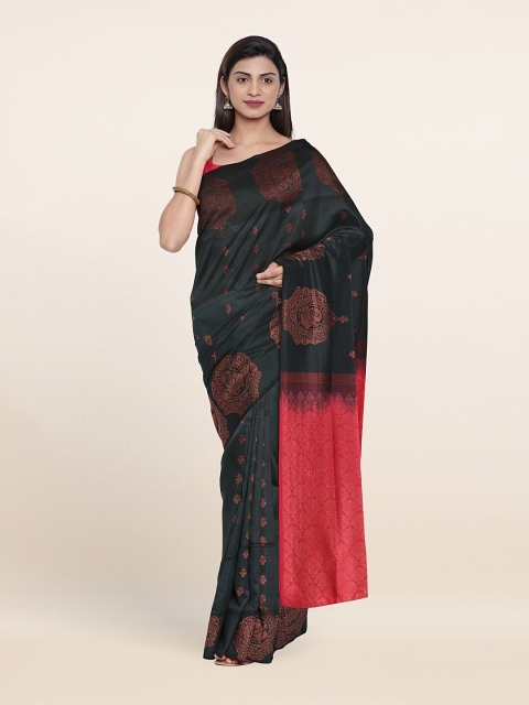 

Pothys Green & Pink Ethnic Motifs Zari Art Silk Saree