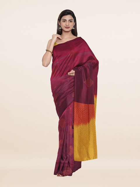 

Pothys Purple & Yellow Art Silk Saree