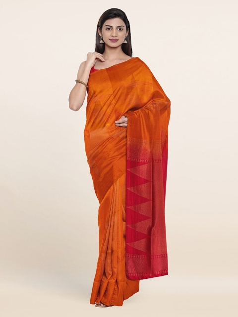 

Pothys Orange & Maroon Woven Design Zari Art Silk Saree