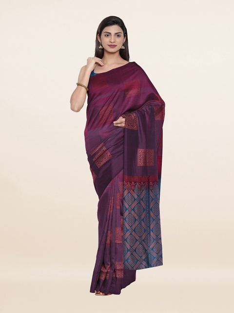 

Pothys Purple & Blue Zari Art Silk Saree