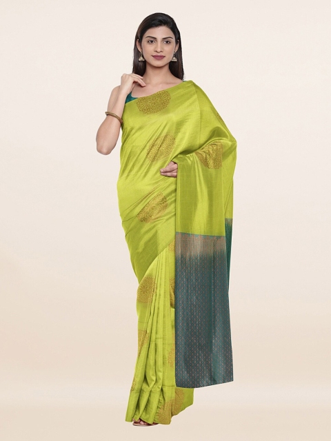 

Pothys Green & Lime Green Ethnic Motifs Zari Art Silk Saree